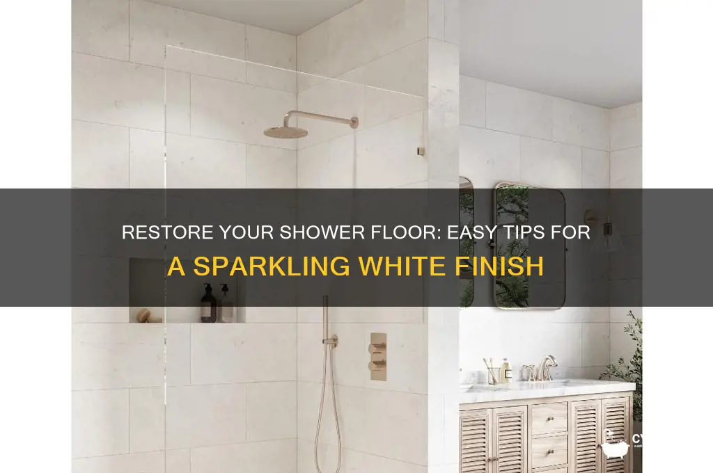 how do i get my shower floor white again