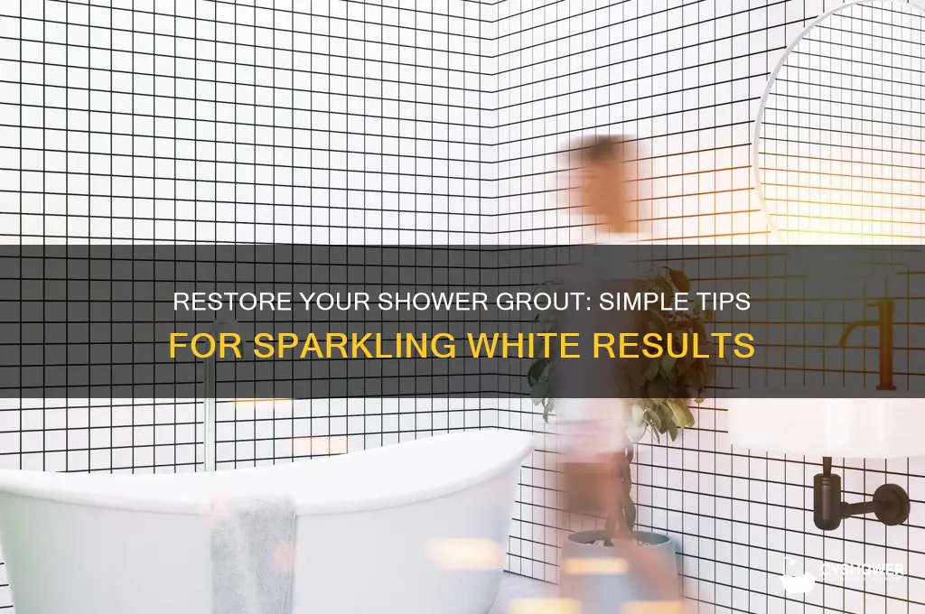 how do i get my shower grout white again