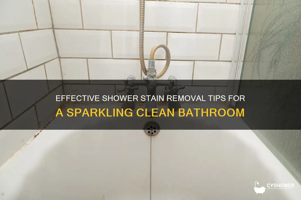 how do i get stains out of the shower
