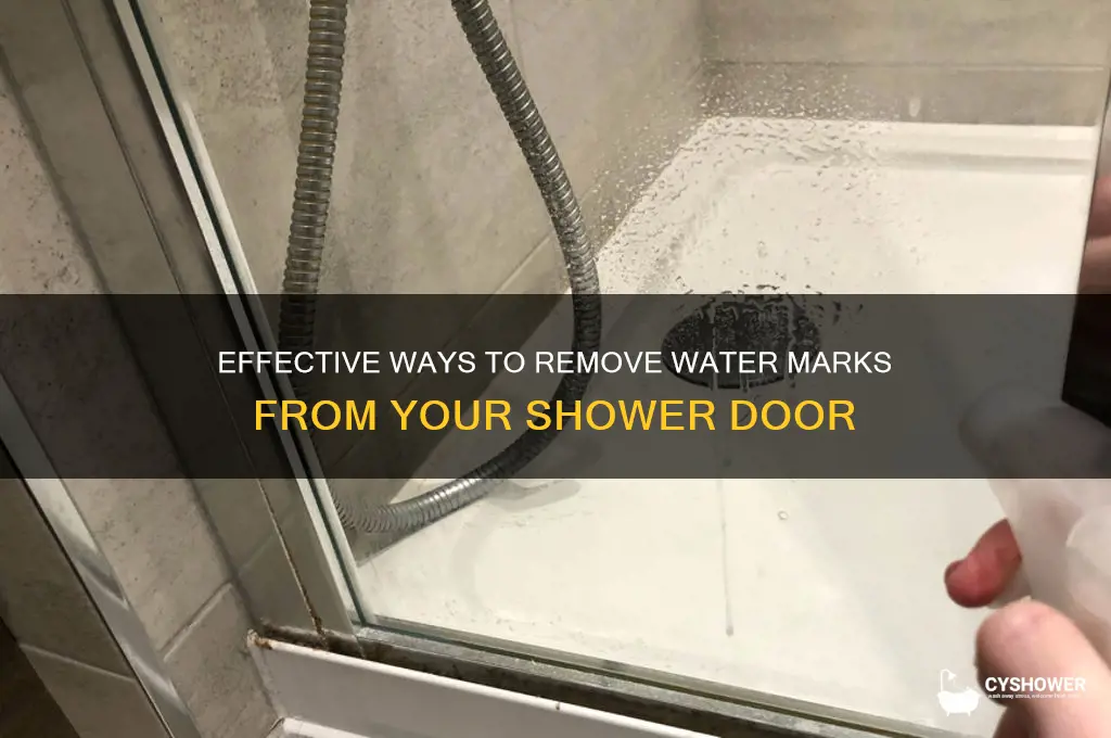 how do i get water marks off of shower door