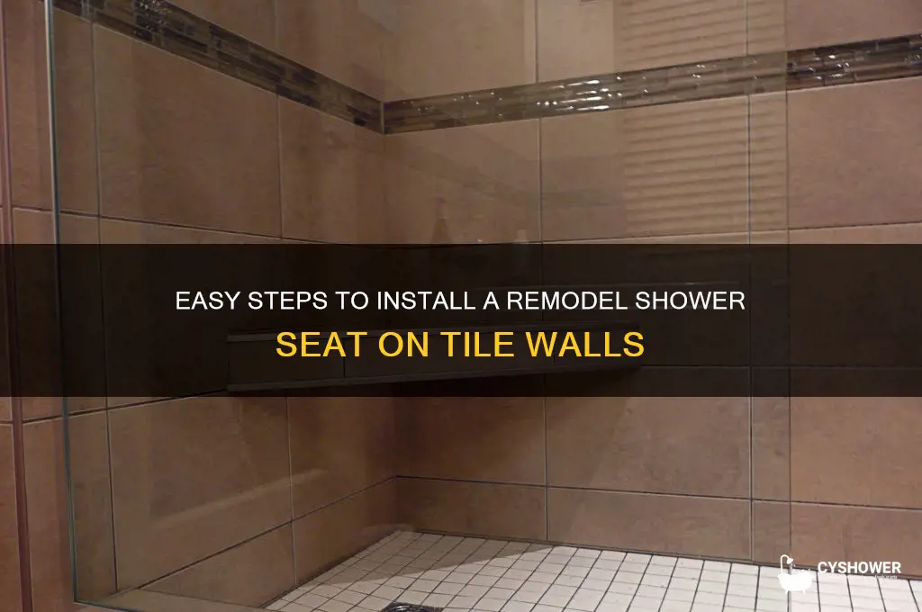 how do i install remodel shower seat on tile wall