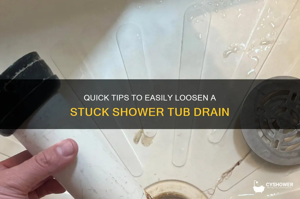 how do i loosen a shower tub drain