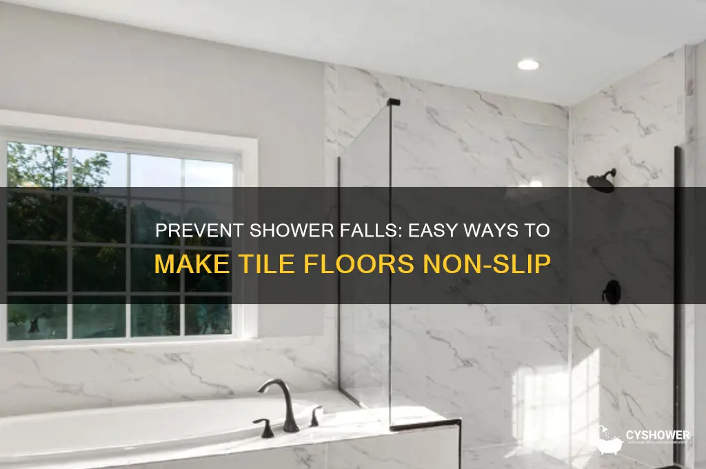 how do i make my shower tile non slip