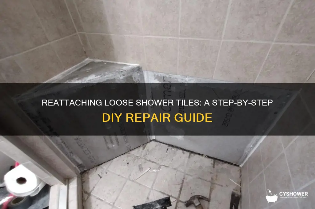 how do i reattach shower tiles that have come loose