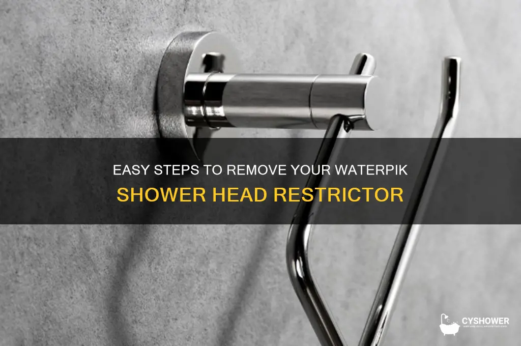 how do i remove my waterpik shower head restrictor
