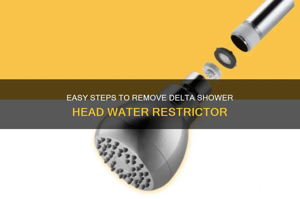 how do i remove the delta shower head water restrictor