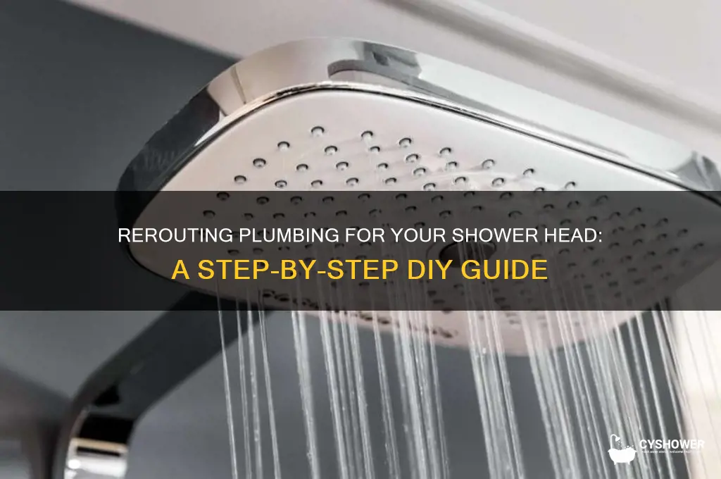 how do i reroute plumbing for the shower head