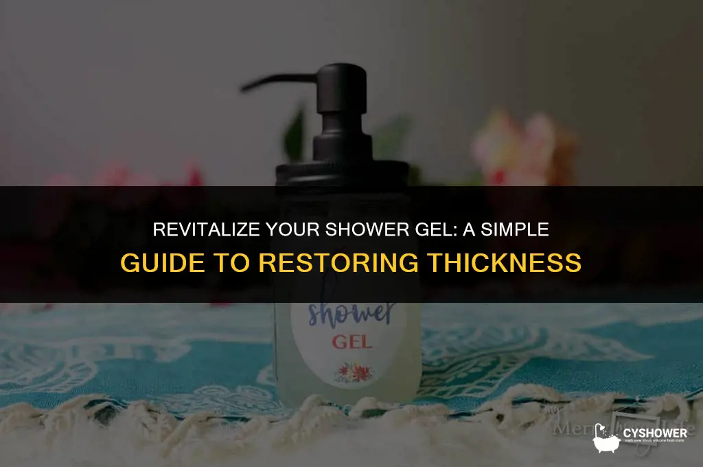 how do i rethicken shower gel