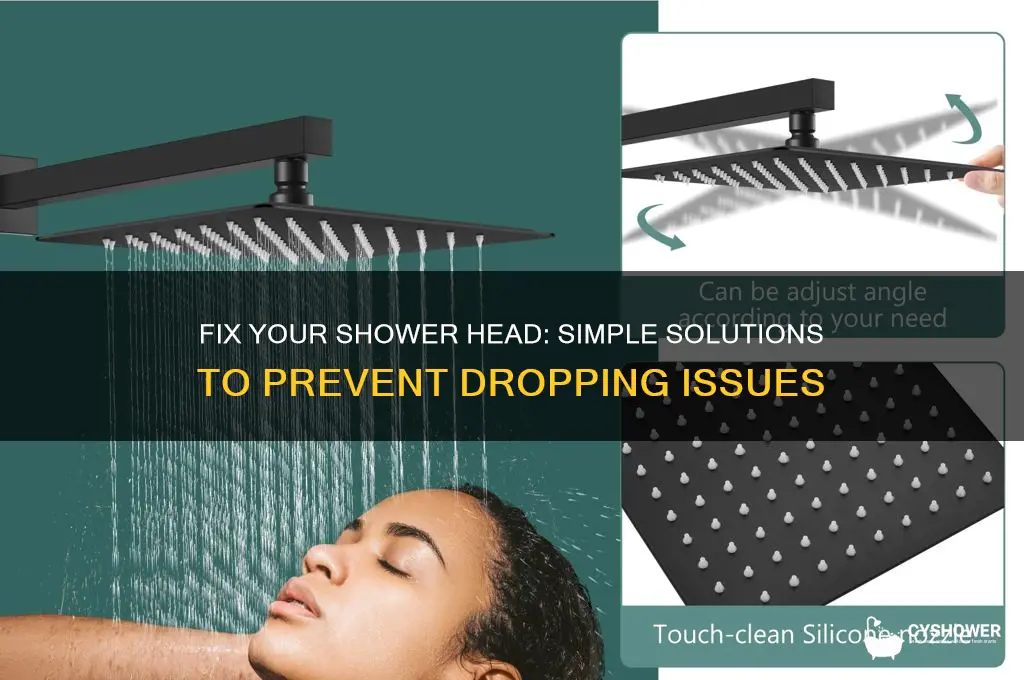 how do i stop my shower head from dropping