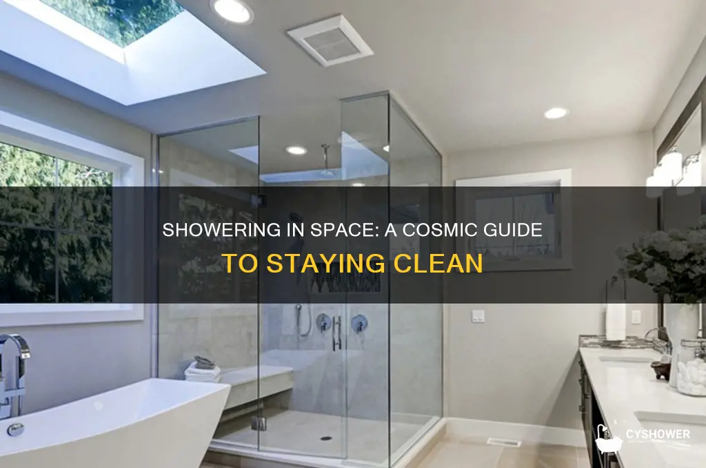 how do i take a shower in space