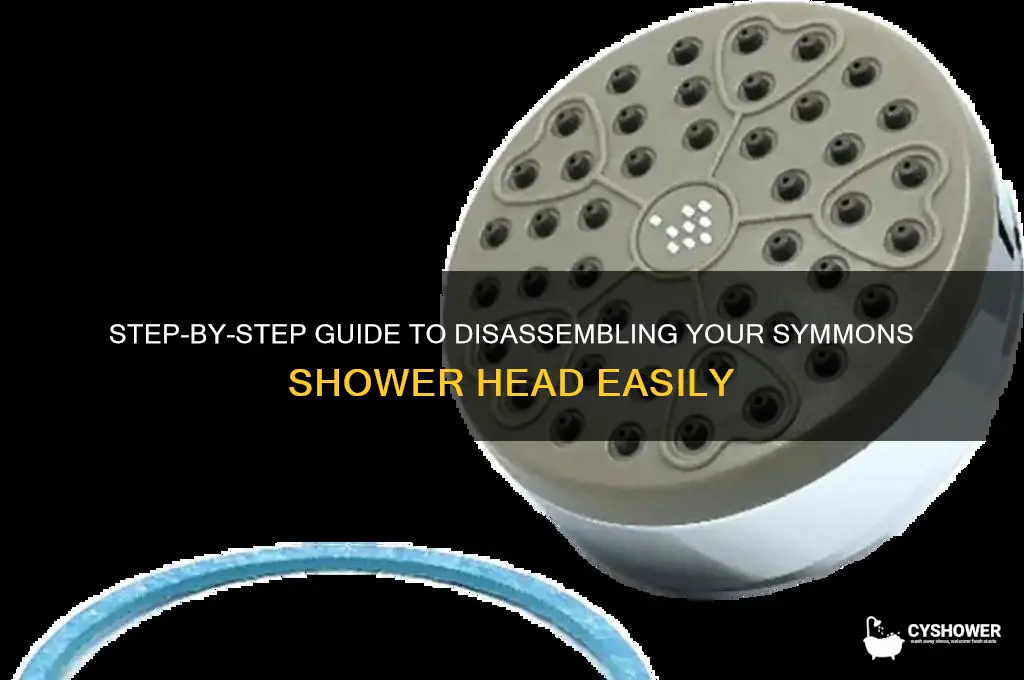 how do i take apart a symmons shower head