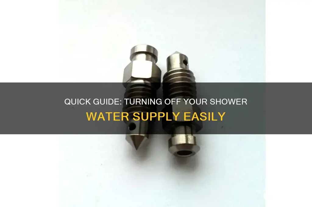 how do i turn off shower water supply