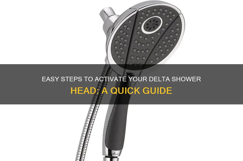how do i turn on my delta shower head