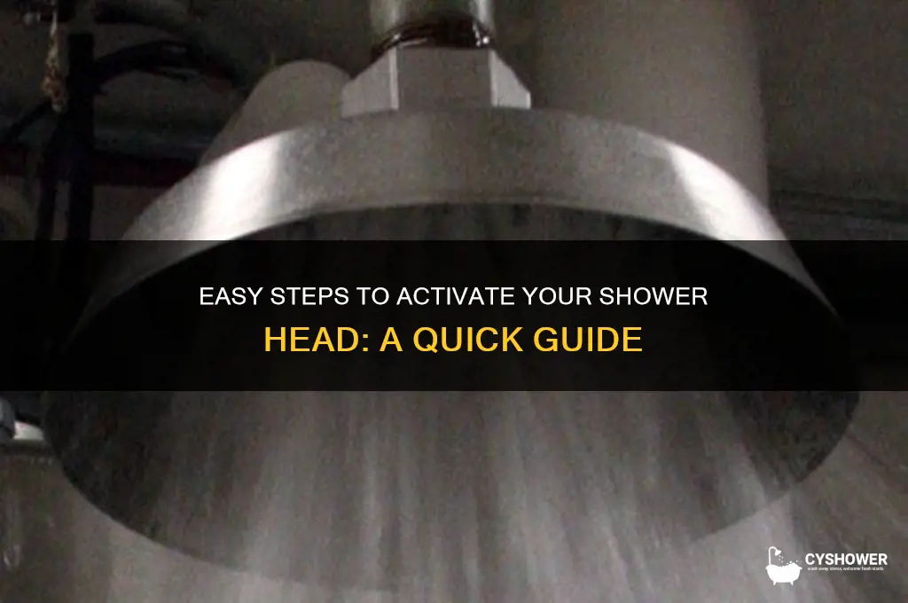 how do i turn on the shower head