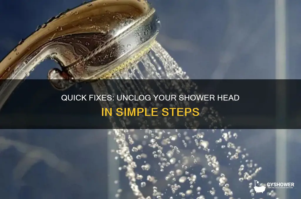 how do i unclog a shower head