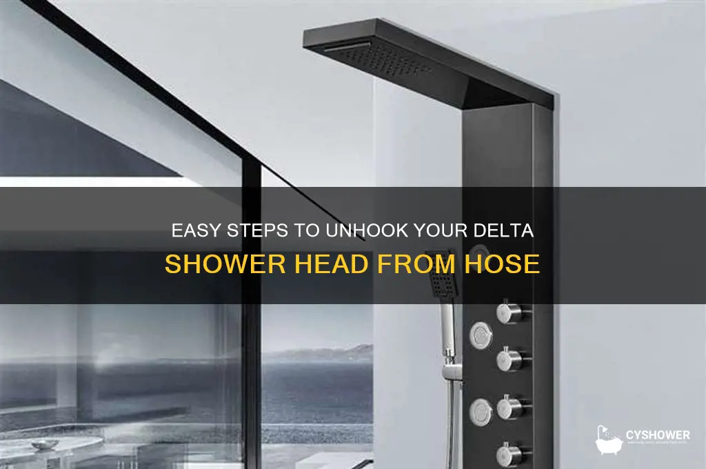 how do i unhook delta shower head from hose
