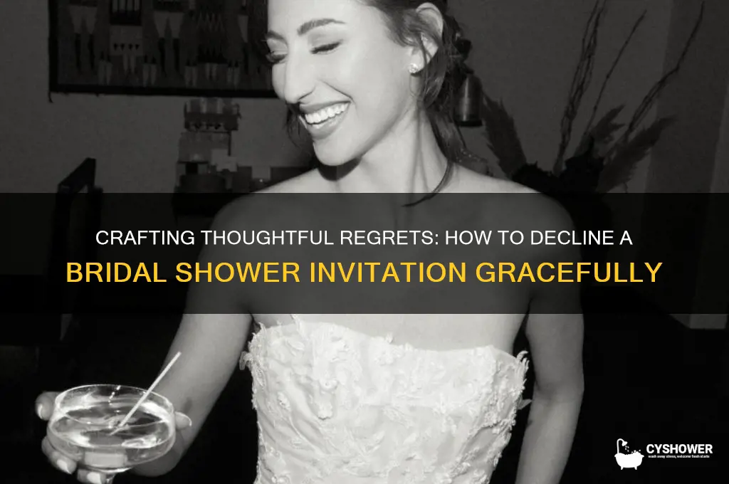 how do i word a regrets for a bridal shower