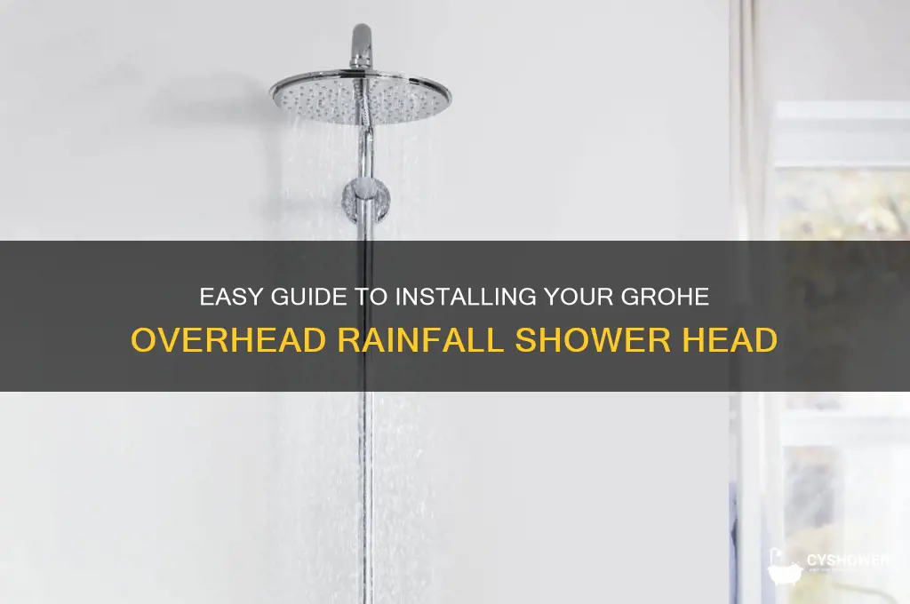 how do install my grohe overhead rainfall shower head