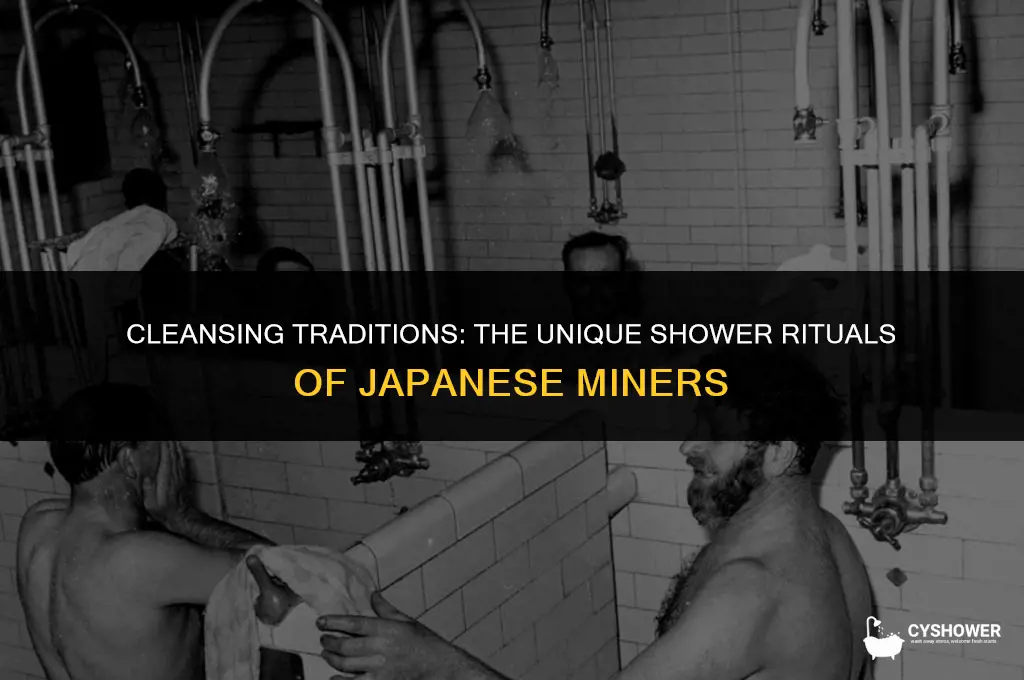 how do japanese miners shower