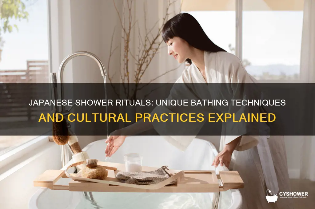 how do japanese take shower
