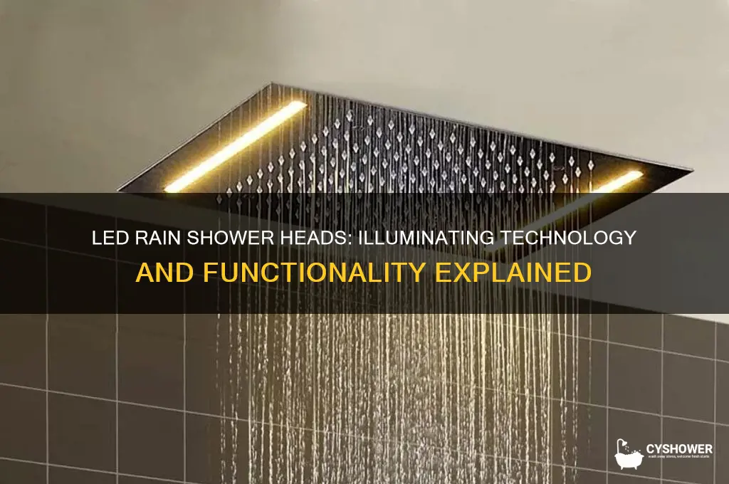 how do led rain shower heads work