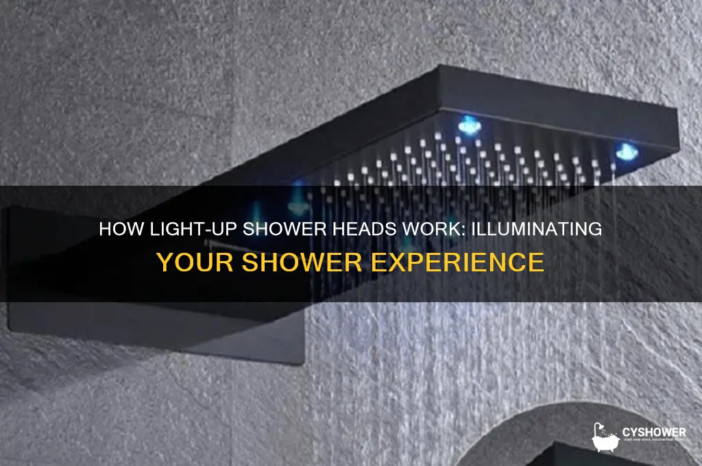 how do light up shower heads work