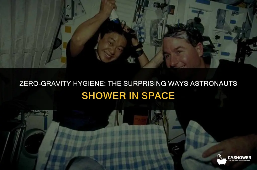 how do people in space shower