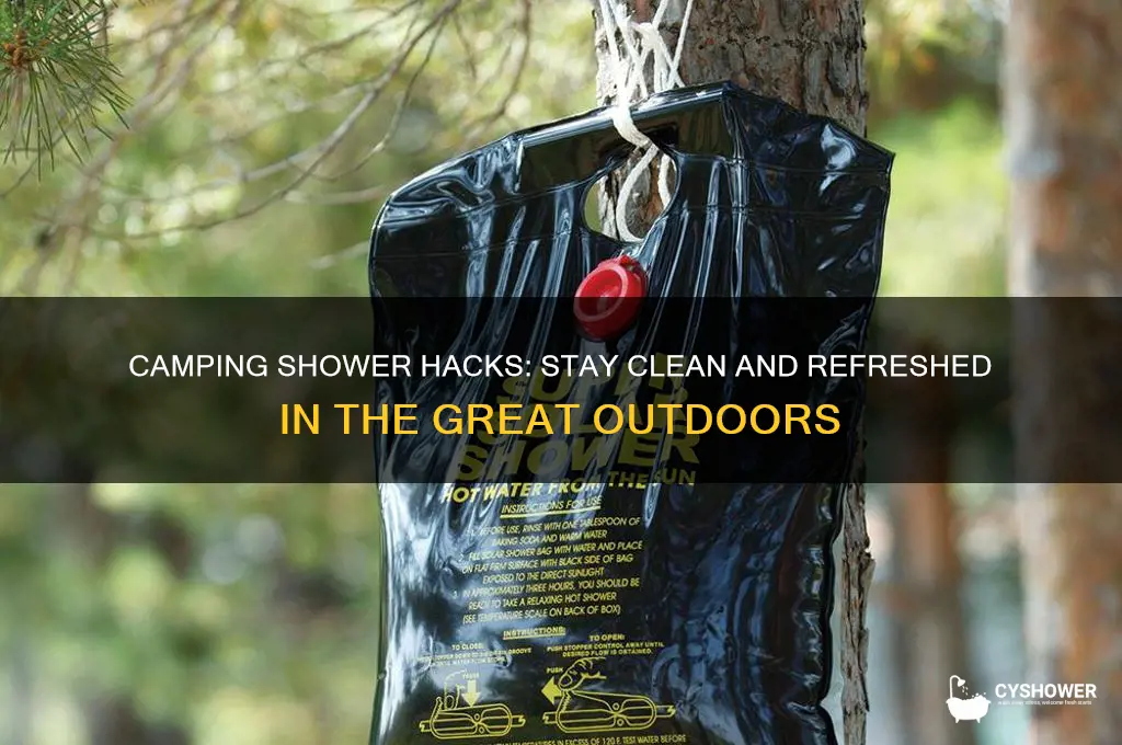 how do people take a shower during camping