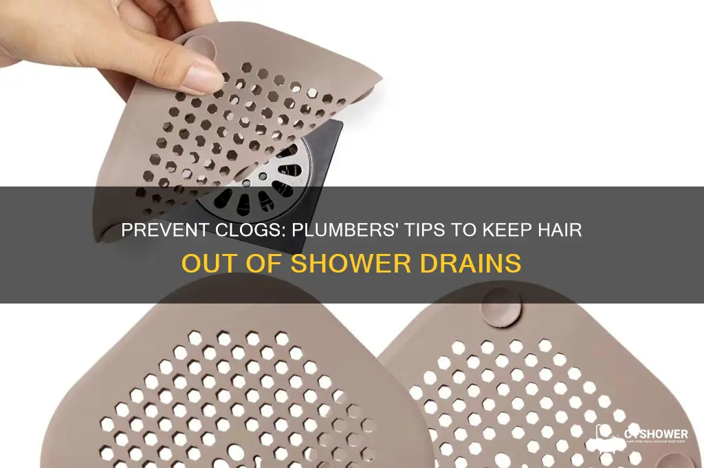 how do plumbers keep hair out of shower drain