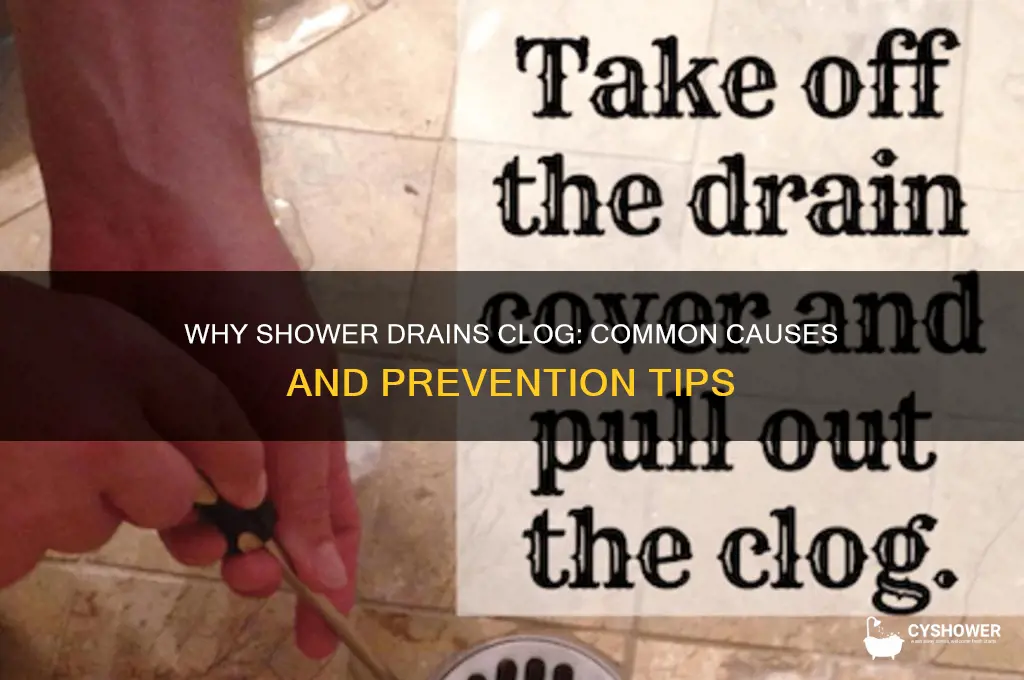 how do shower drains get clogged