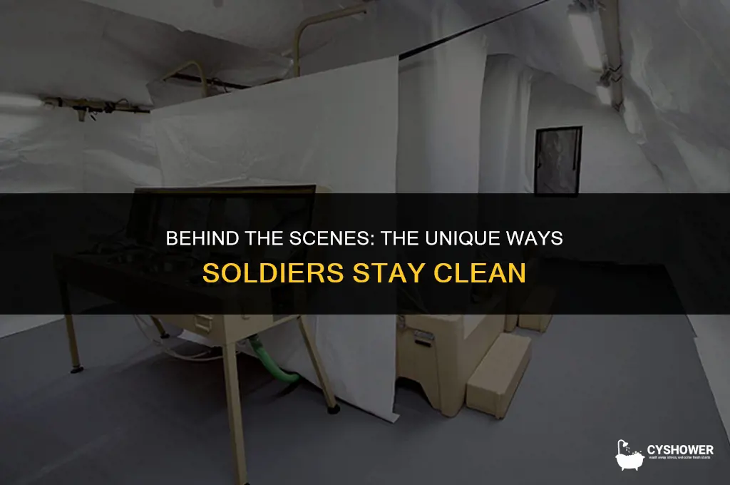how do soldiers shower