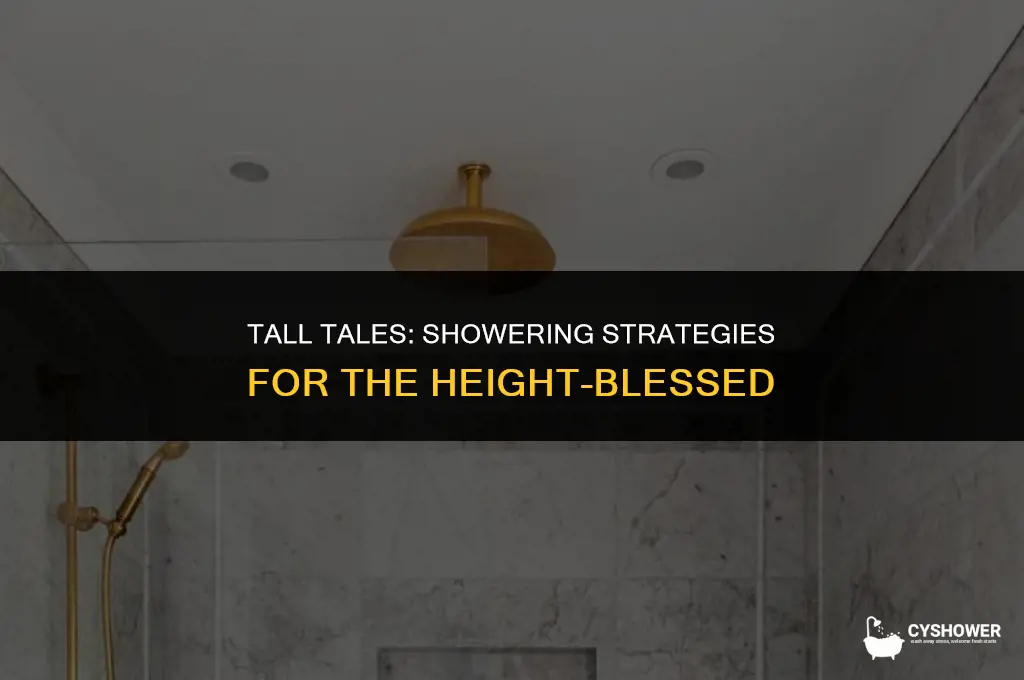 how do tall people shower