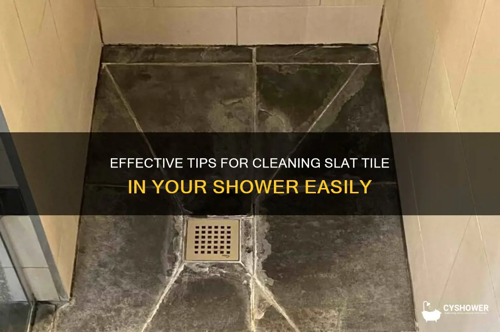 how do tou clean slat tile in the shower