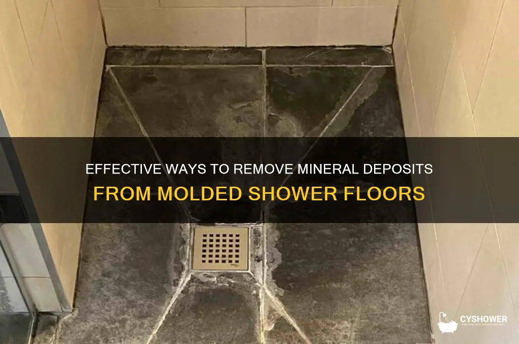 how do u remove mineral deposits from molded shower floor