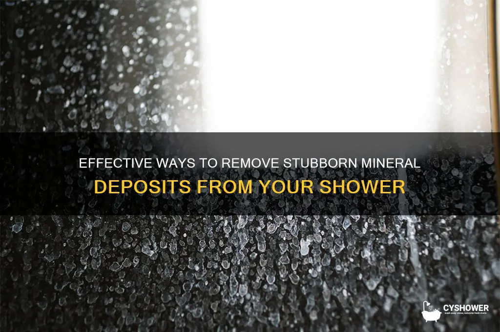 how do u remove mineral deposits from shower