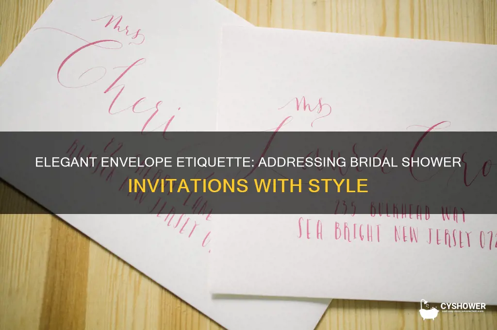 how do you address a bridal shower envelope