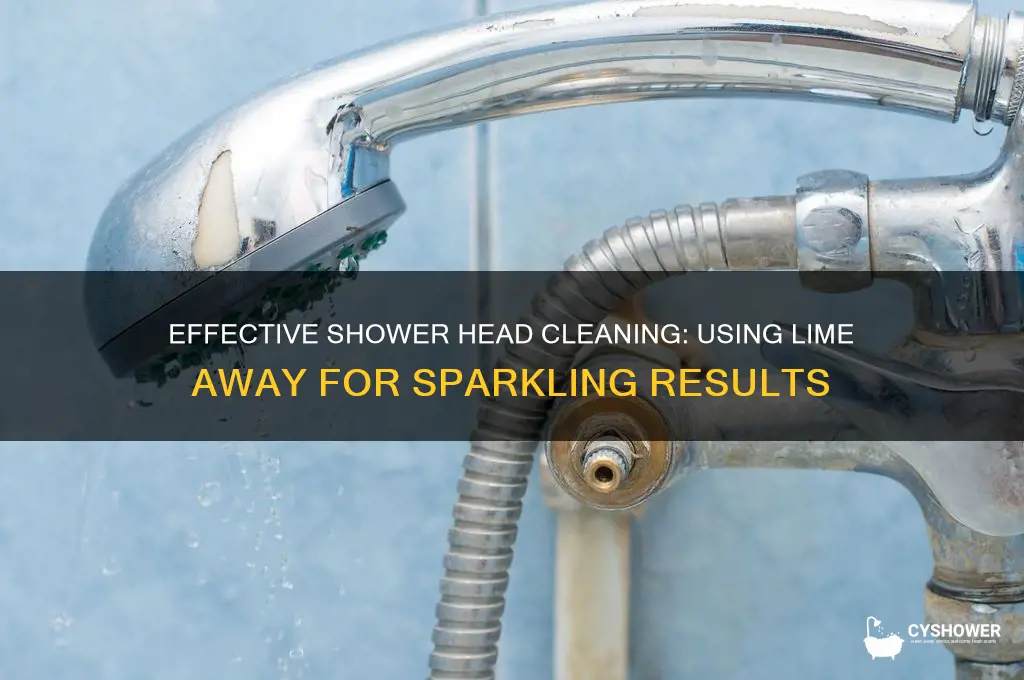 how do you clean a shower head with lime away