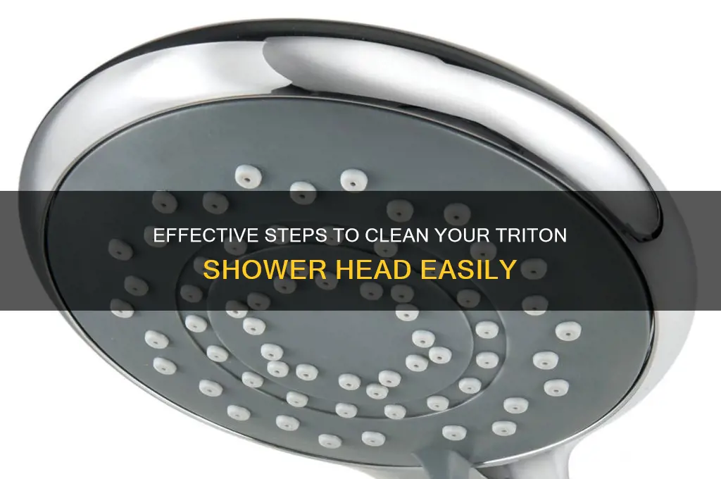 how do you clean a triton shower head