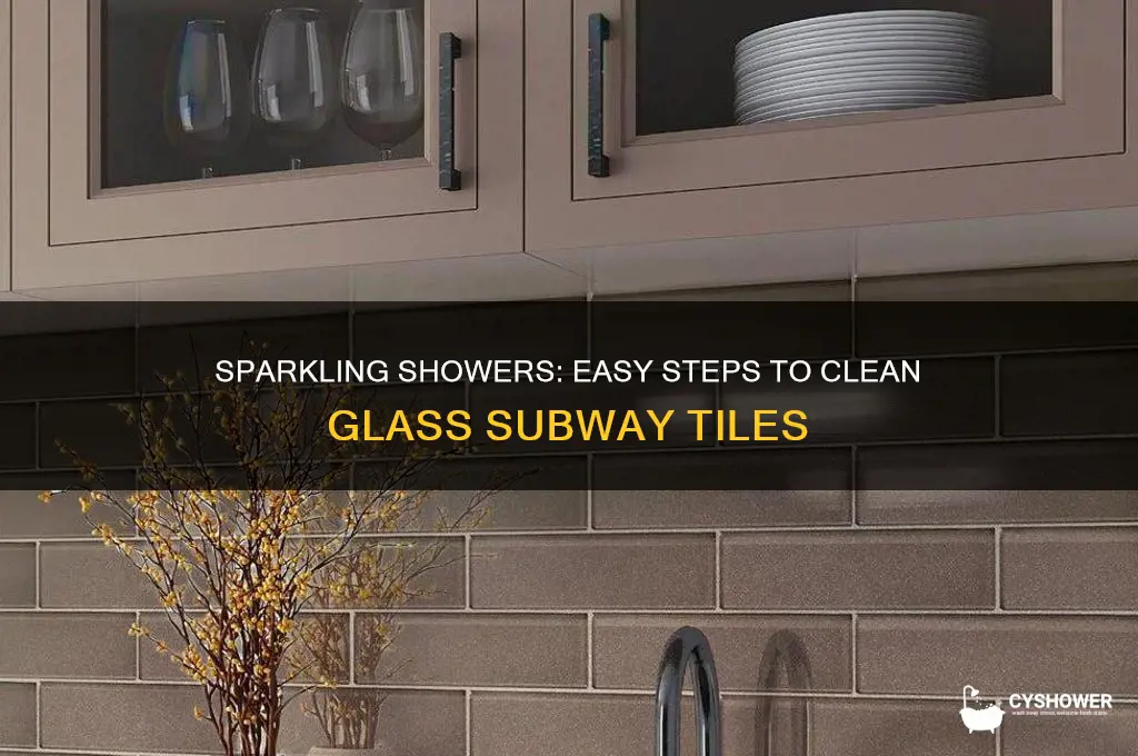 how do you clean glass subway tile shower