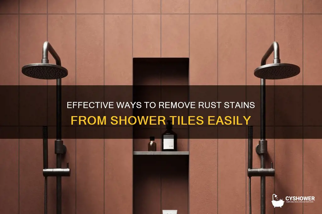 how do you clean rust off of shower tiles