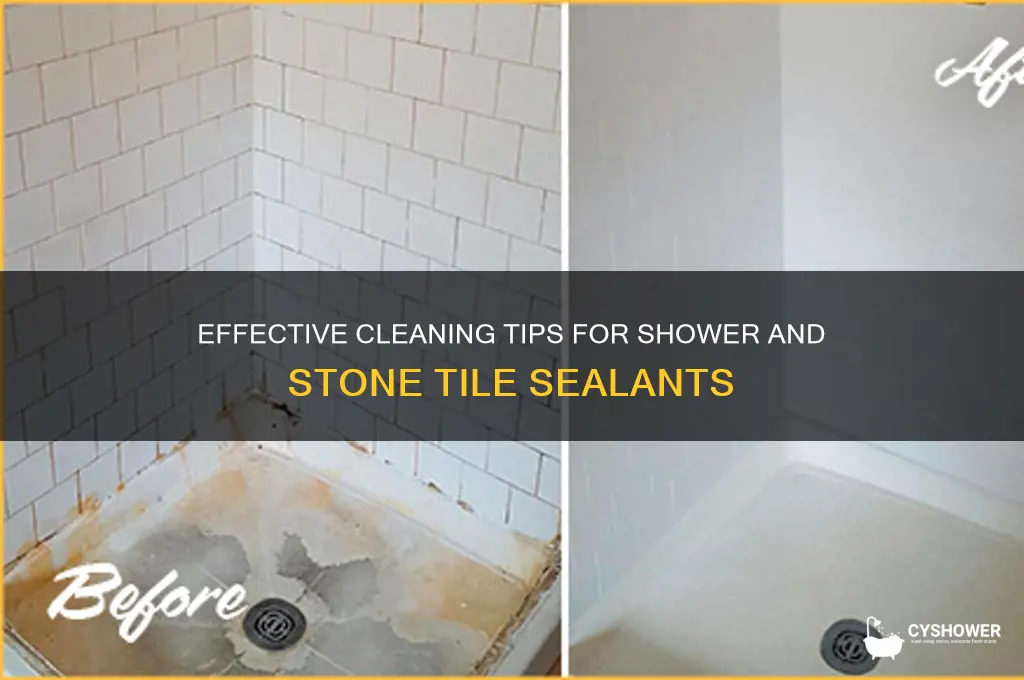 how do you clean sealing around shower and stone tile