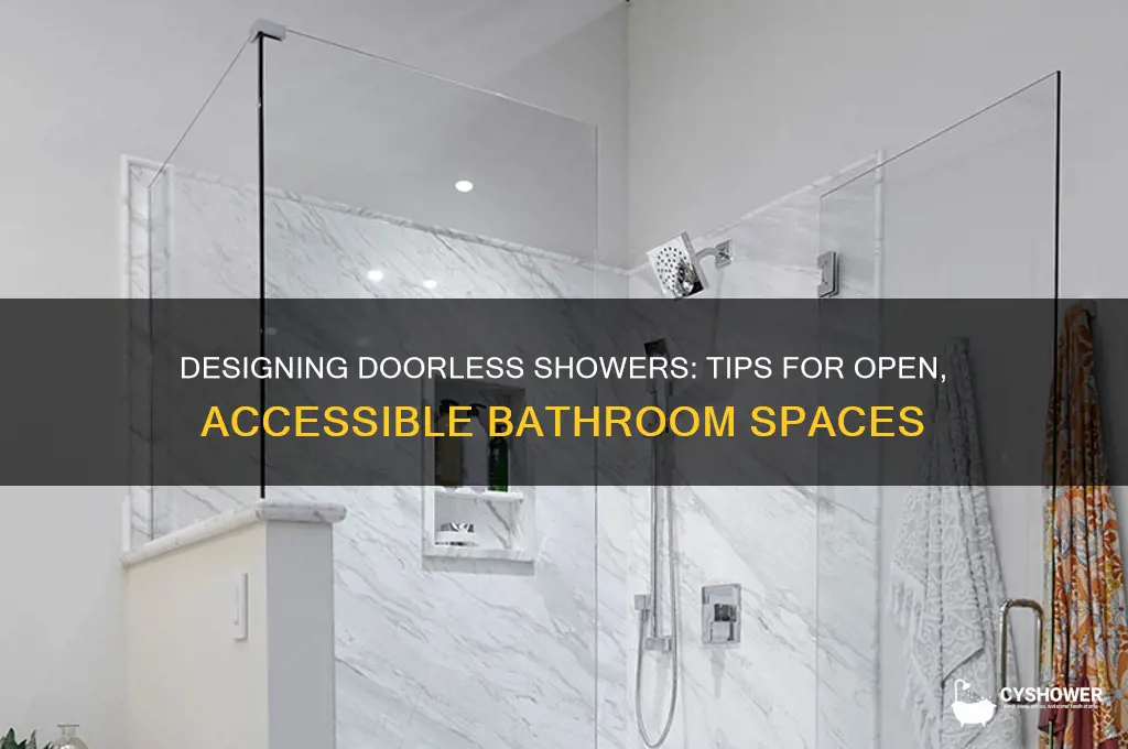 how do you design shower without door