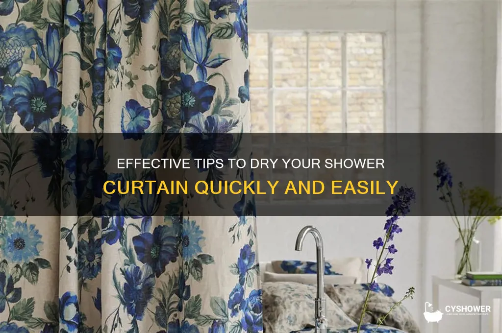how do you dry a shower curtain