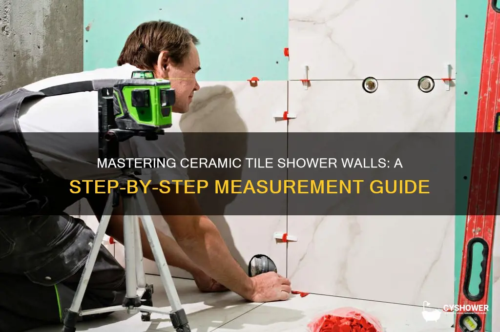 how do you figure shower wall for ceremic tile