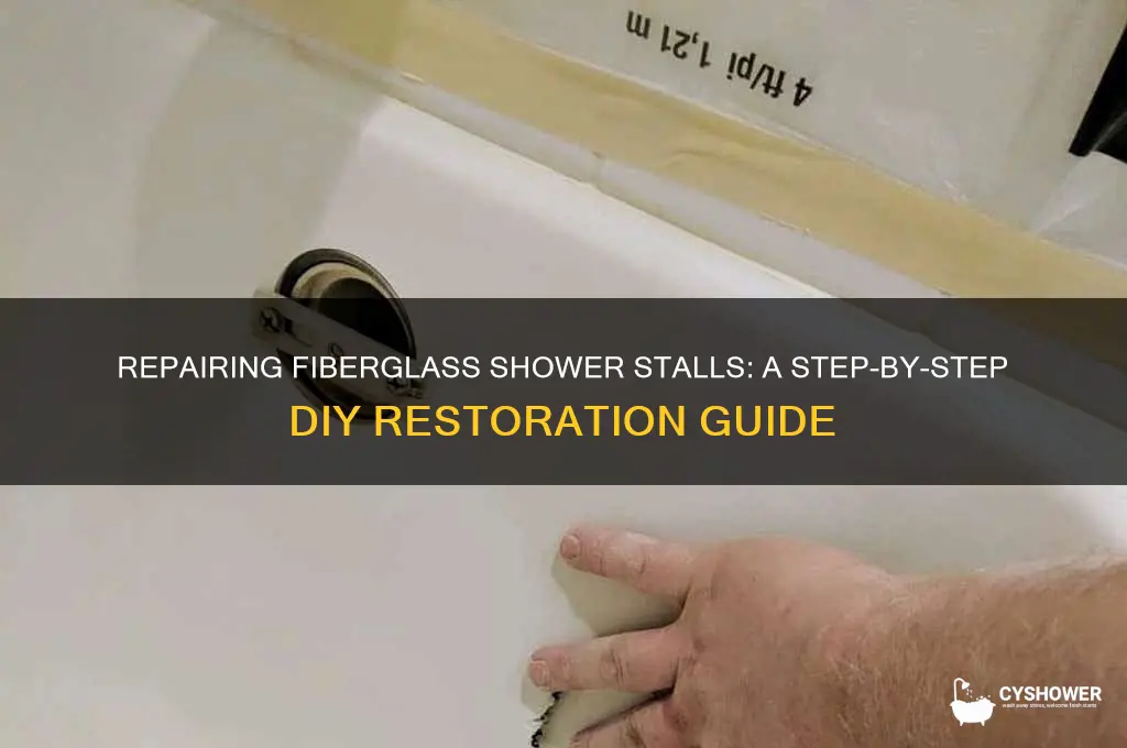how do you fix a fiberglass shower stall
