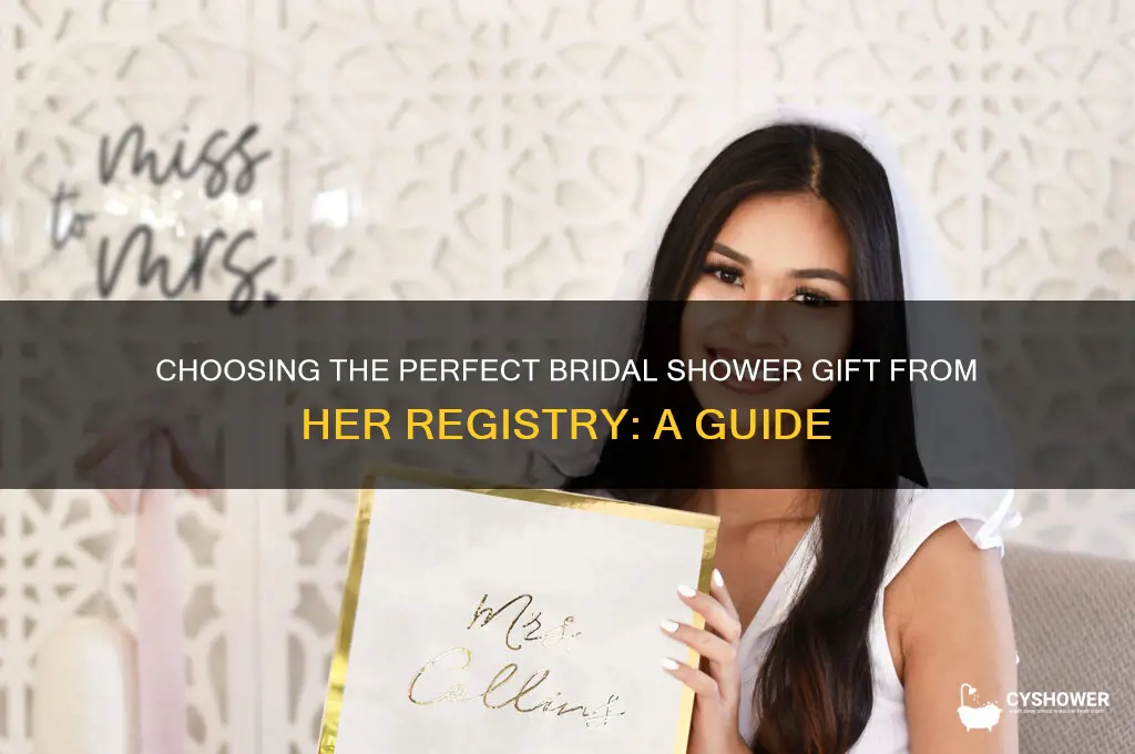 how do you get a bridal shower gift off registry