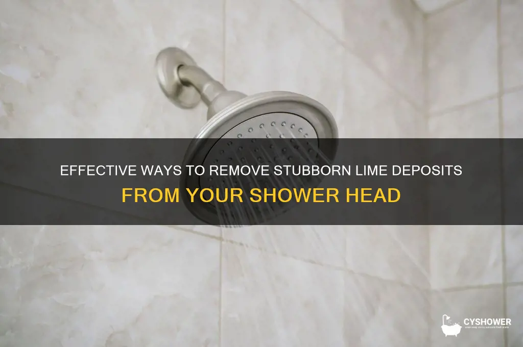 how do you get lime deposits out of shower heads