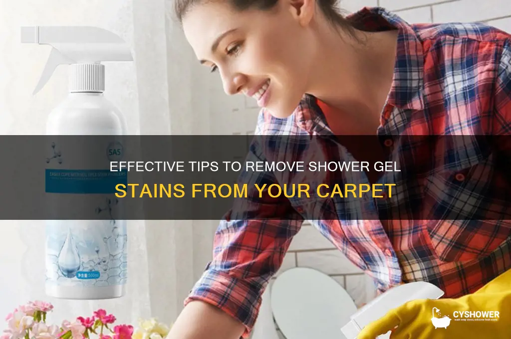 how do you get shower gel out of carpet