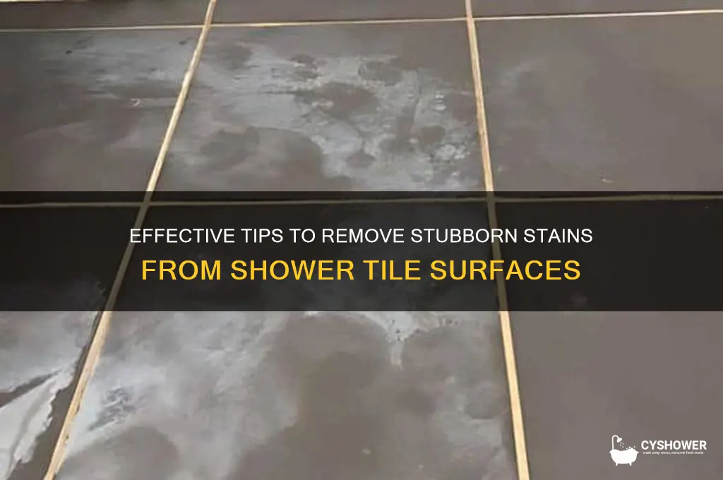 how do you get stains off shower tile
