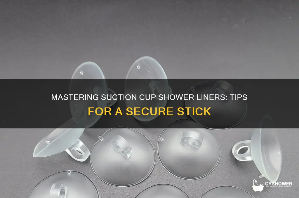 how do you get suction cup shower liners to stick